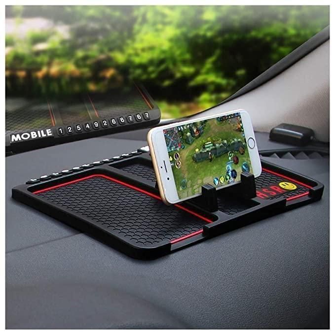 CAR DASHBOARD MAT - ANTI-SLIP W/ PHONE HOLDER & CONTACT DISPLAY