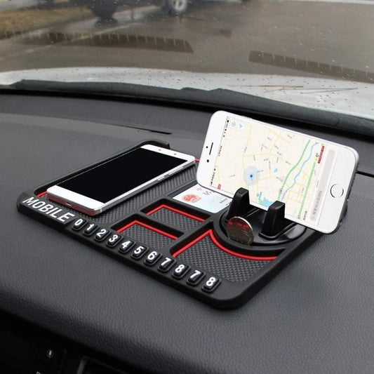 CAR DASHBOARD MAT - ANTI-SLIP W/ PHONE HOLDER & CONTACT DISPLAY