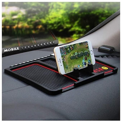CAR DASHBOARD MAT - ANTI-SLIP W/ PHONE HOLDER & CONTACT DISPLAY